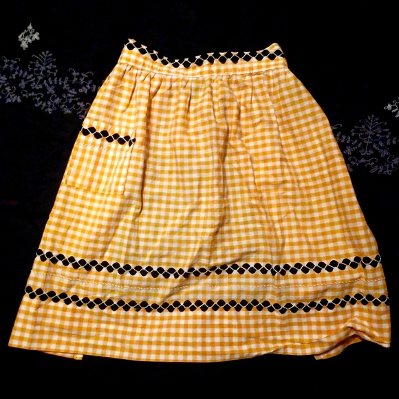 handmade vintage gingham apron *unused* - Picture 1 of 6